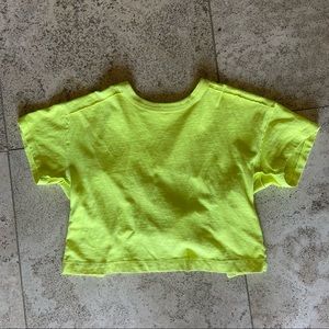 Yellow crop top